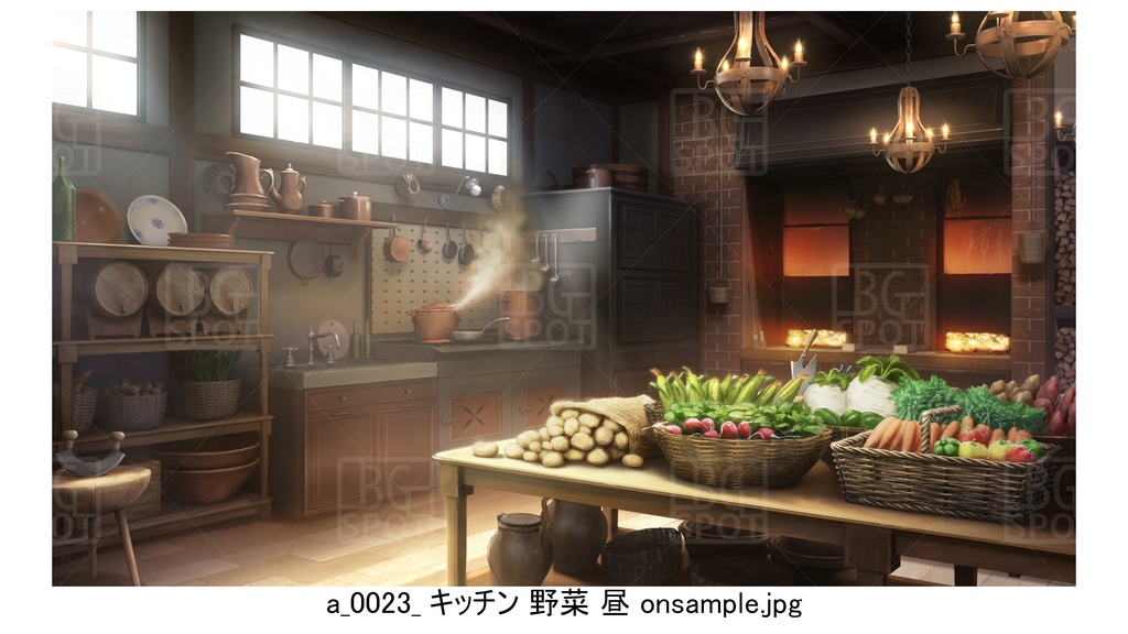 3お野菜セット【BG_宿屋&ギルドのキッチン ver1.0】