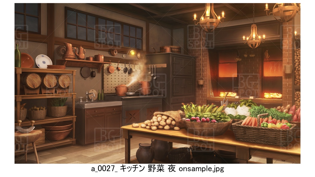 3お野菜セット【BG_宿屋&ギルドのキッチン ver1.0】