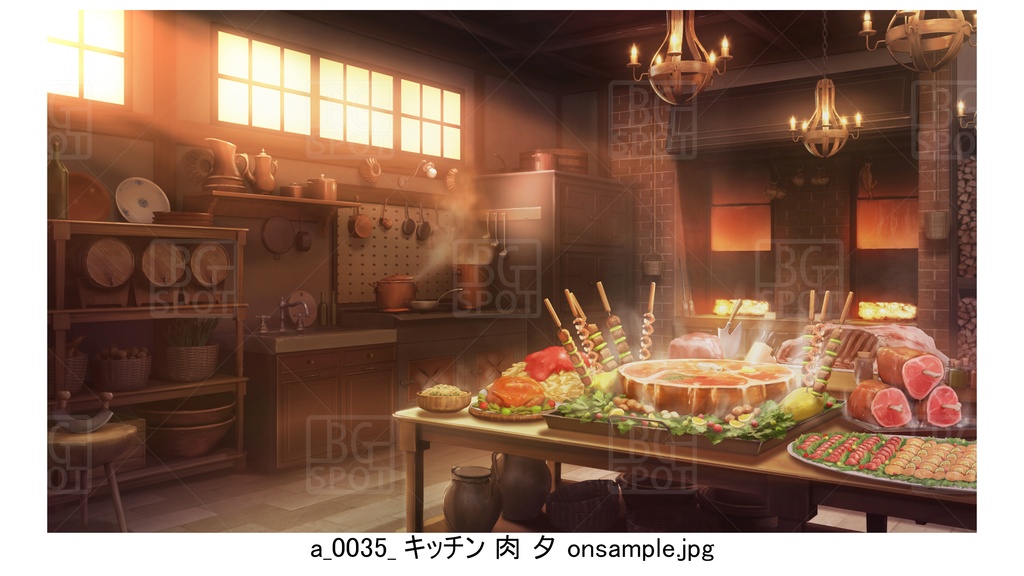 4お肉セット【BG_宿屋&ギルドのキッチン ver1.0】