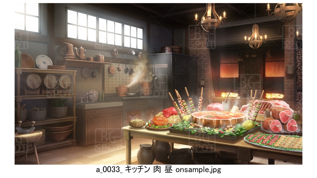 4お肉セット【BG_宿屋&ギルドのキッチン ver1.0】