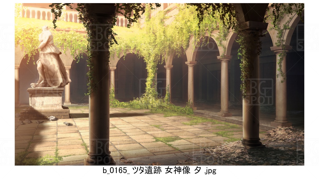 ツタ遺跡 女神像【BG_ローマの浴場と中庭とお宝 ver2.0】