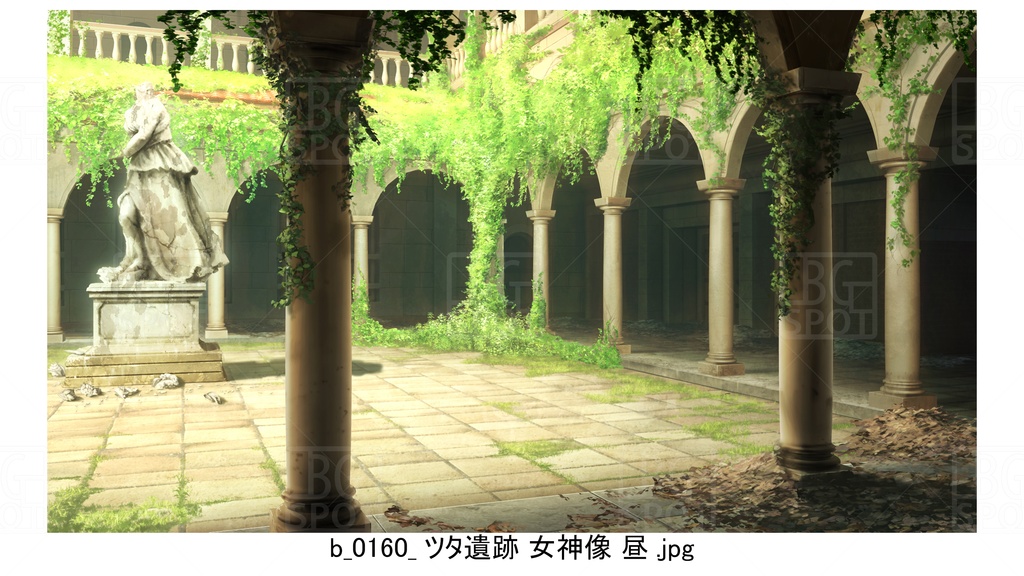 ツタ遺跡 女神像【BG_ローマの浴場と中庭とお宝 ver2.0】