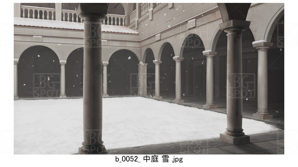 中庭 石畳【BG_ローマの浴場と中庭とお宝 ver2.0】