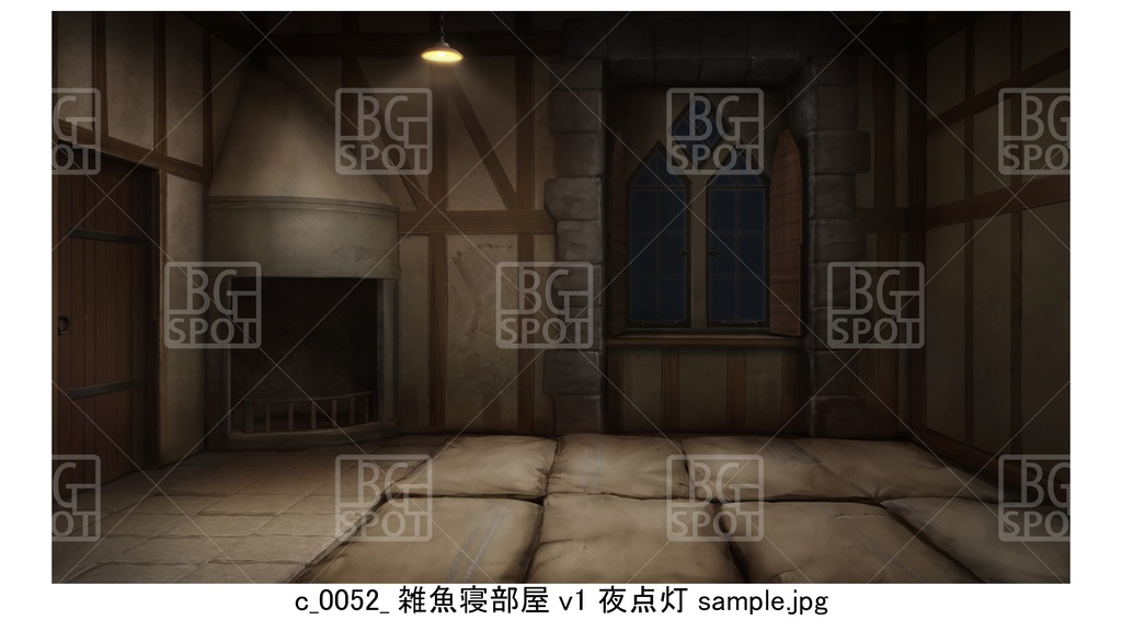 c_雑魚寝部屋【BG_中世の部屋(風呂と物置と研究室と武器庫)ver2.0】