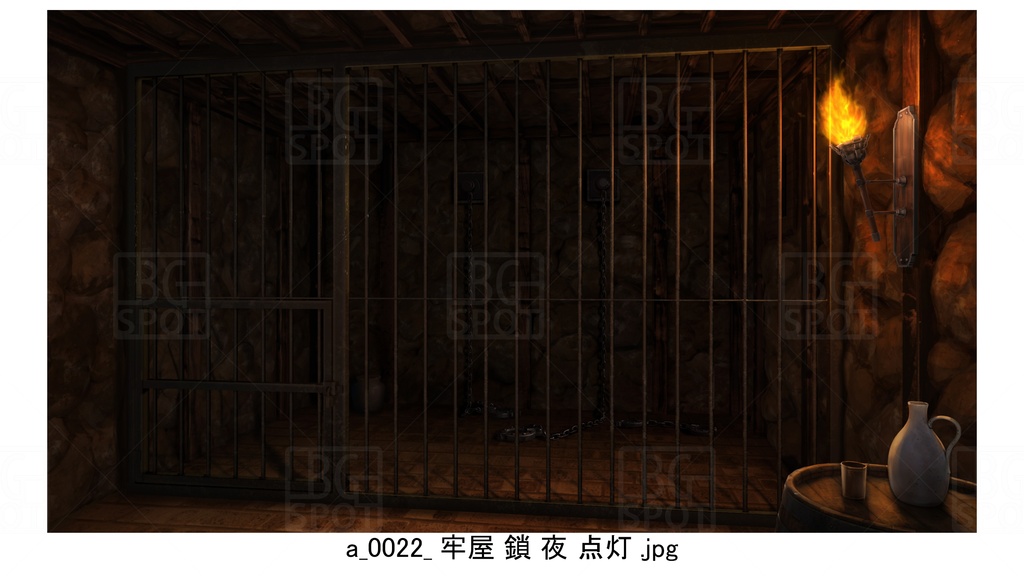 牢屋_鎖【BG_石壁の牢屋ver1.0】
