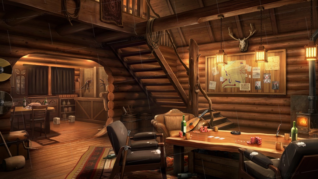 🗂️おまとめ版(フルセット)【BG_四季のログハウスと一味のアジト_ver1.0】