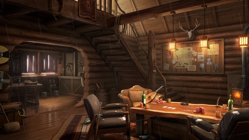 🗂️おまとめ版(フルセット)【BG_四季のログハウスと一味のアジト_ver1.0】