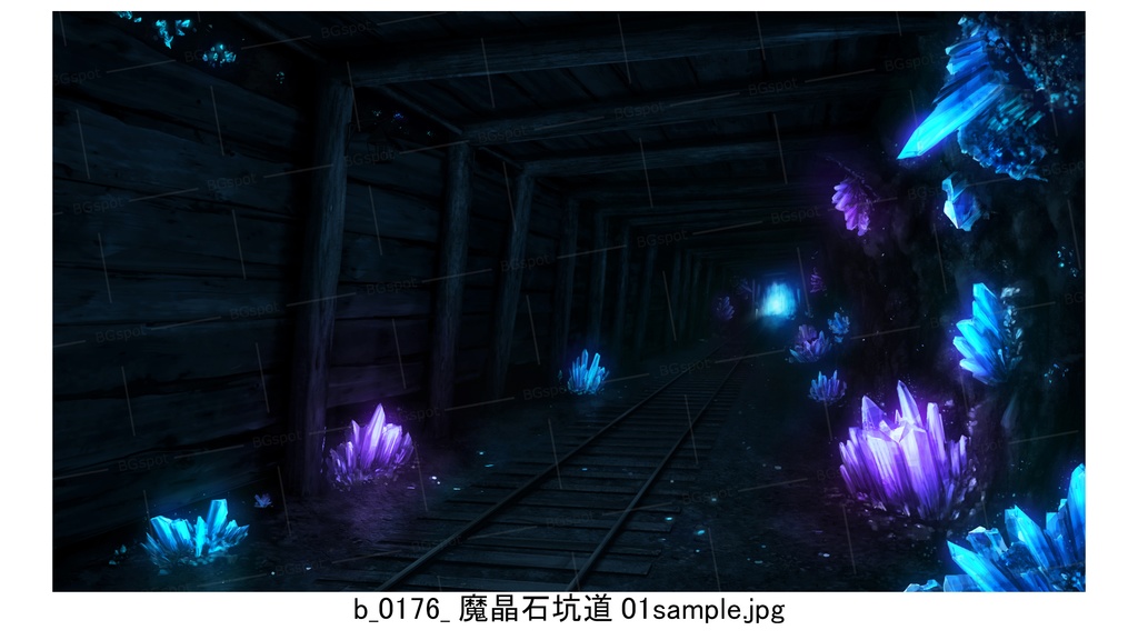 BG_坑道_魔晶石坑道【BG_兵士たちのトイレ,地下坑道,立ち並ぶ培養槽】