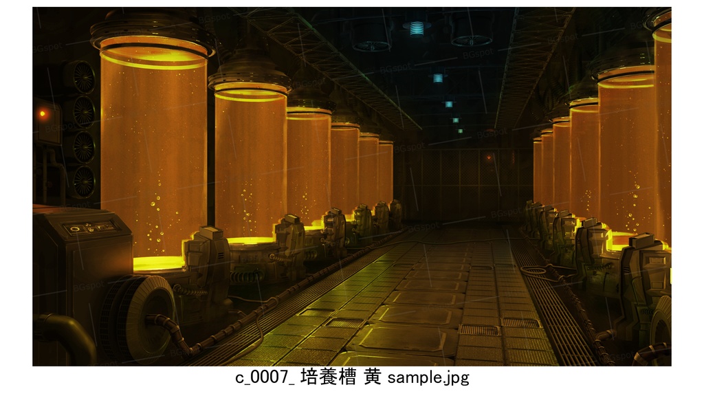BG_培養槽【BG_兵士たちのトイレ,地下坑道,立ち並ぶ培養槽】
