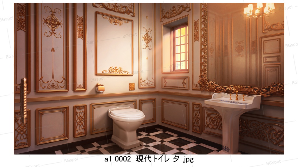 a1豪華な現代トイレ【BG_11豪華&質素の幽閉部屋(他トイレや風呂)ver2.0】