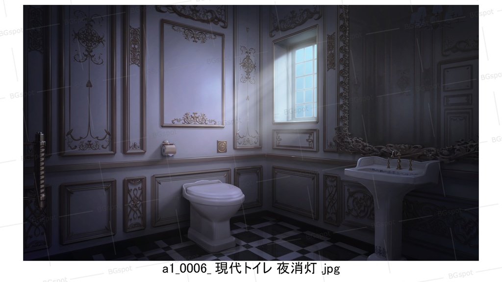 a1豪華な現代トイレ【BG_11豪華&質素の幽閉部屋(他トイレや風呂)ver2.0】