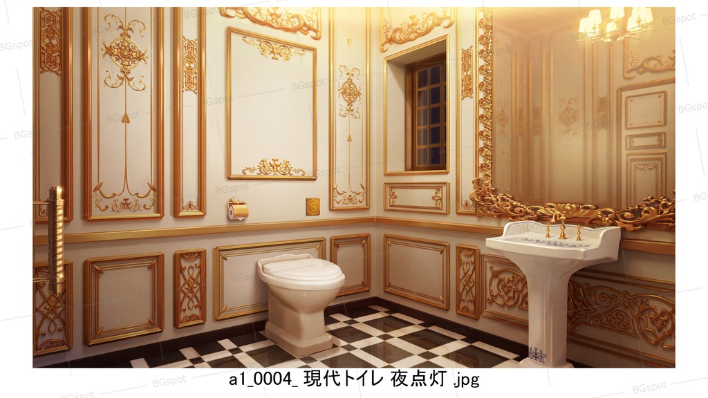 a1豪華な現代トイレ【BG_11豪華&質素の幽閉部屋(他トイレや風呂)ver2.0】