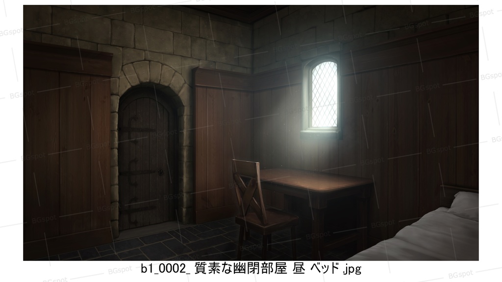 b1_質素な幽閉部屋 ベッド【BG_11豪華&質素の幽閉部屋(他トイレや風呂)ver2.0】