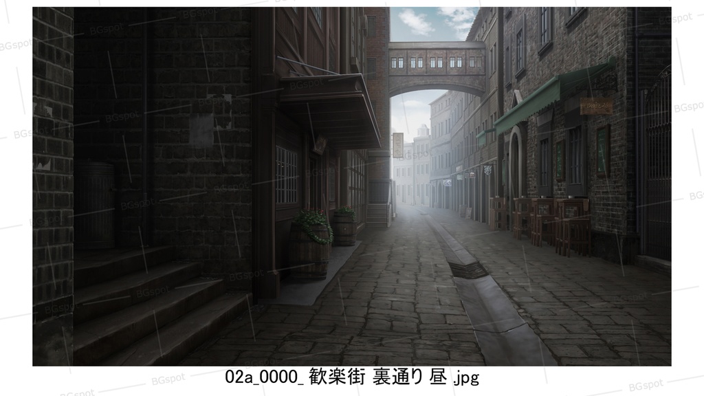 02a_歓楽街_裏通り_空【BG_ファンタジー歓楽街:戦乱と再生の軌跡ver2.0】