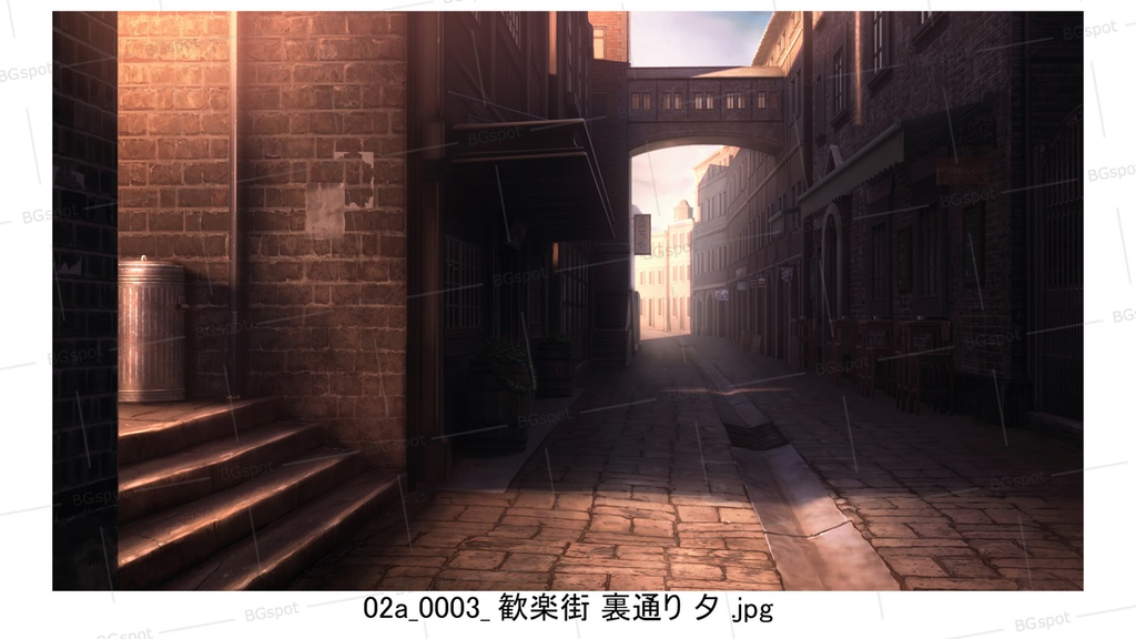 02a_歓楽街_裏通り_空【BG_ファンタジー歓楽街:戦乱と再生の軌跡ver2.0】
