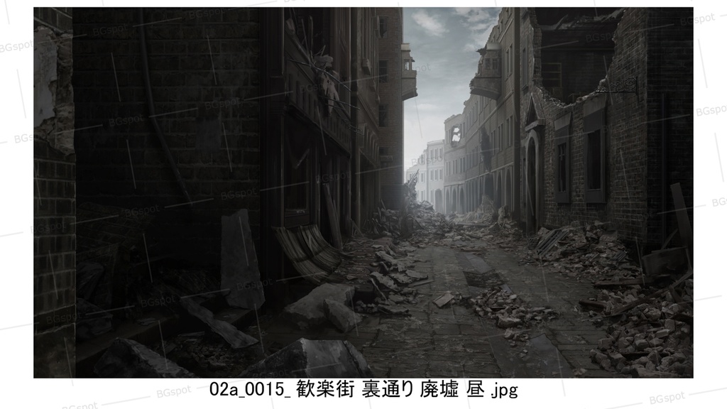 02a_歓楽街_裏通り_空(廃墟_戦火_瘴気_復興)【BG_ファンタジー歓楽街:戦乱と再生の軌跡ver2.0】