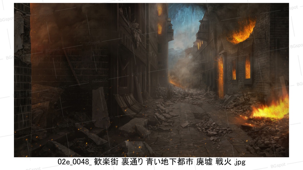 02e_歓楽街_裏通り_地下都市(廃墟_戦火_瘴気_復興)【BG_ファンタジー歓楽街:戦乱と再生の軌跡ver2.0】