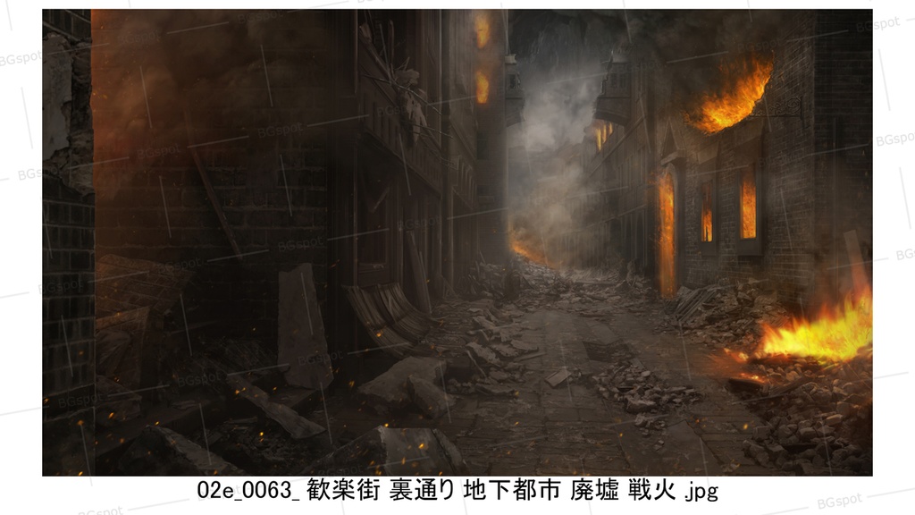 02e_歓楽街_裏通り_地下都市(廃墟_戦火_瘴気_復興)【BG_ファンタジー歓楽街:戦乱と再生の軌跡ver2.0】