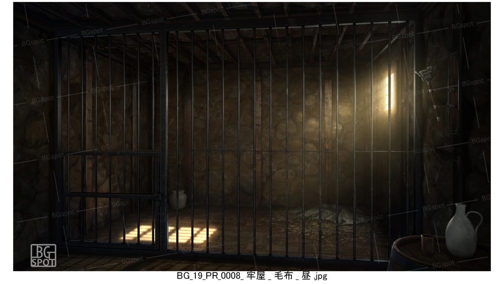 🖼️ 個別販売【牢屋_毛布】【BG_石壁の牢屋ver1.2】