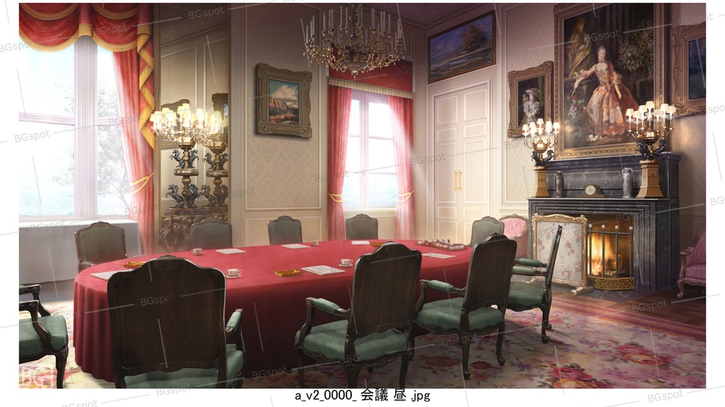 🖼️ 個別販売【会議】【BG_豪華な部屋の4つのサロン】