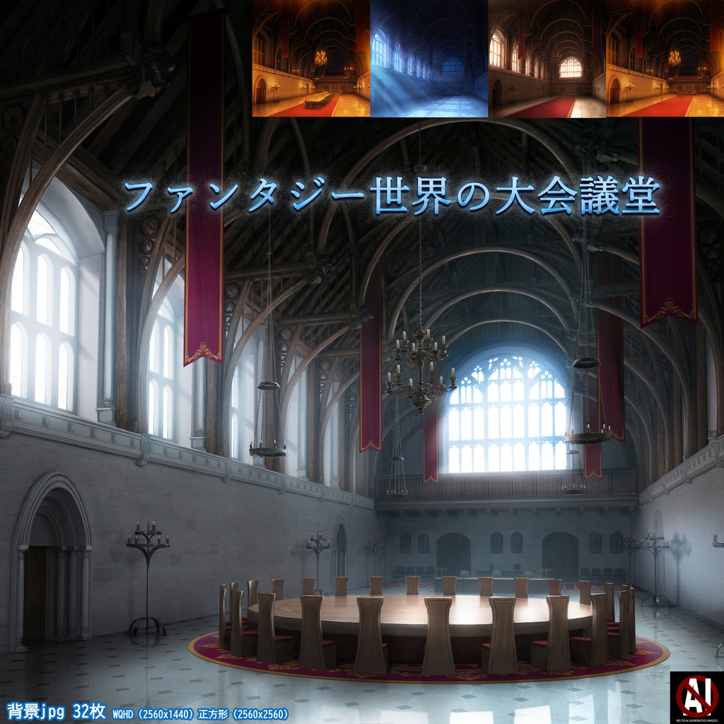 🗂️おまとめ版（フルセット）【BG_30_ファンタジー世界の大会議堂ver1.0】