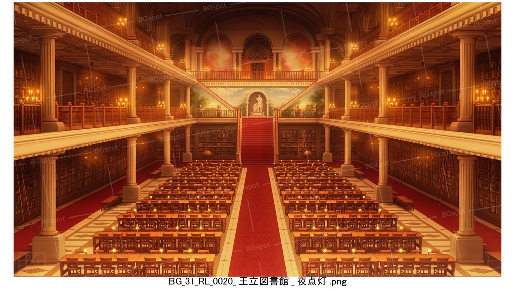 🖼️ 個別販売【通常アングル】【BG_31_王立図書館】