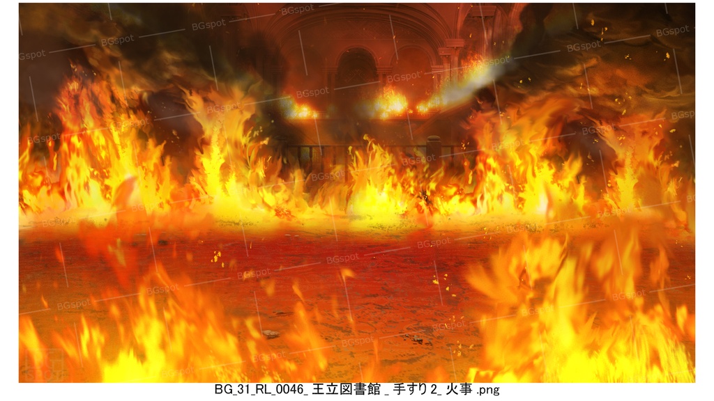 🖼️ 個別販売【階段】【手すり2】【BG_31_王立図書館】