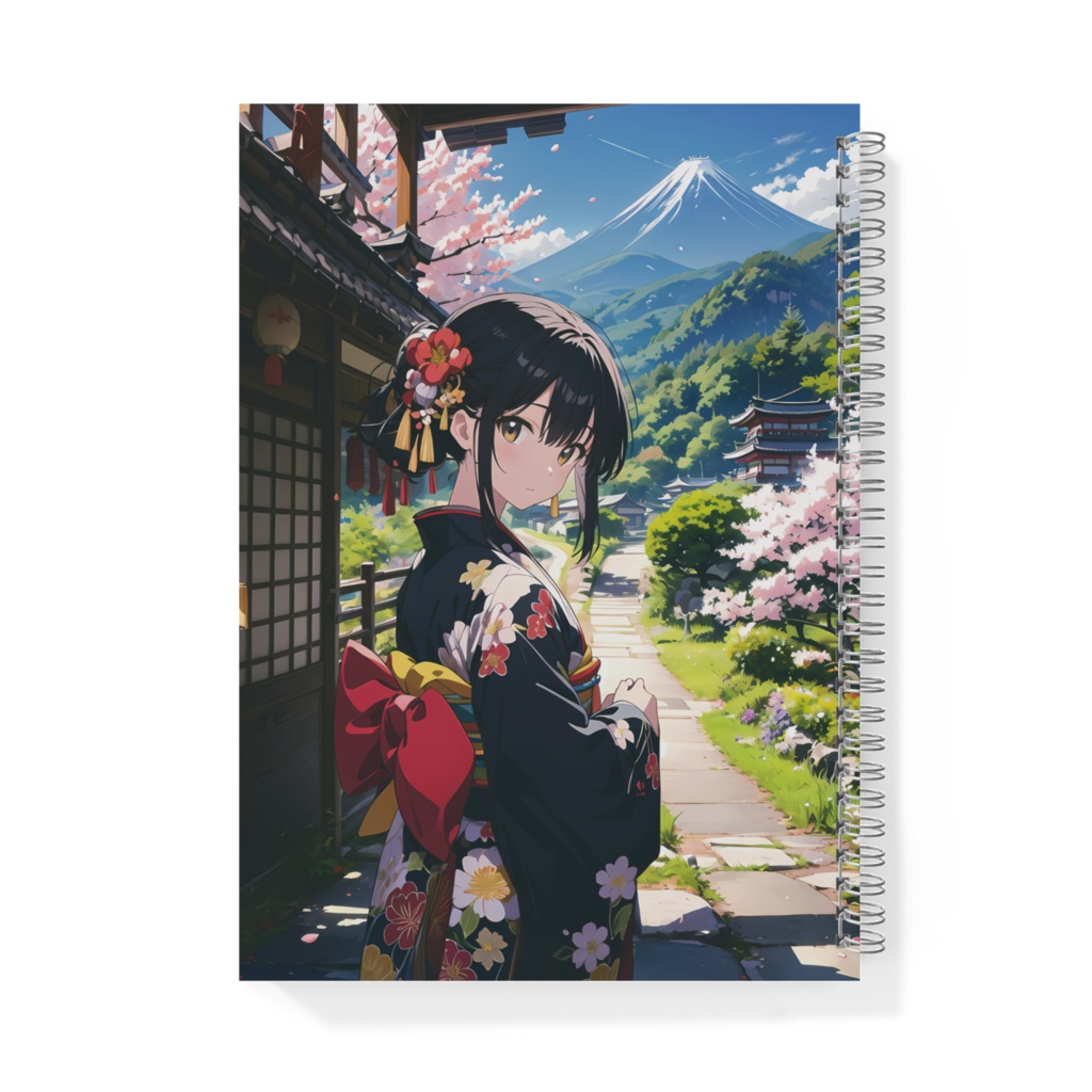 春の古都両面イラスト B5メモ帳