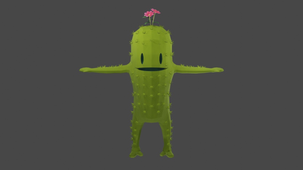 オリジナル3Dモデル アバターサボテンのサボたん