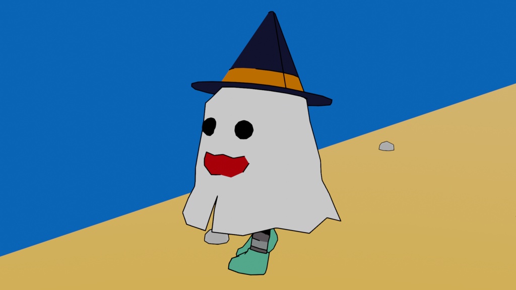 オリジナル3Dモデル 仮装したオバケ「バケ太」