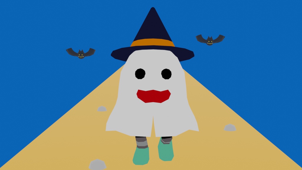 オリジナル3Dモデル 仮装したオバケ「バケ太」