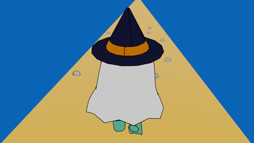 オリジナル3Dモデル 仮装したオバケ「バケ太」