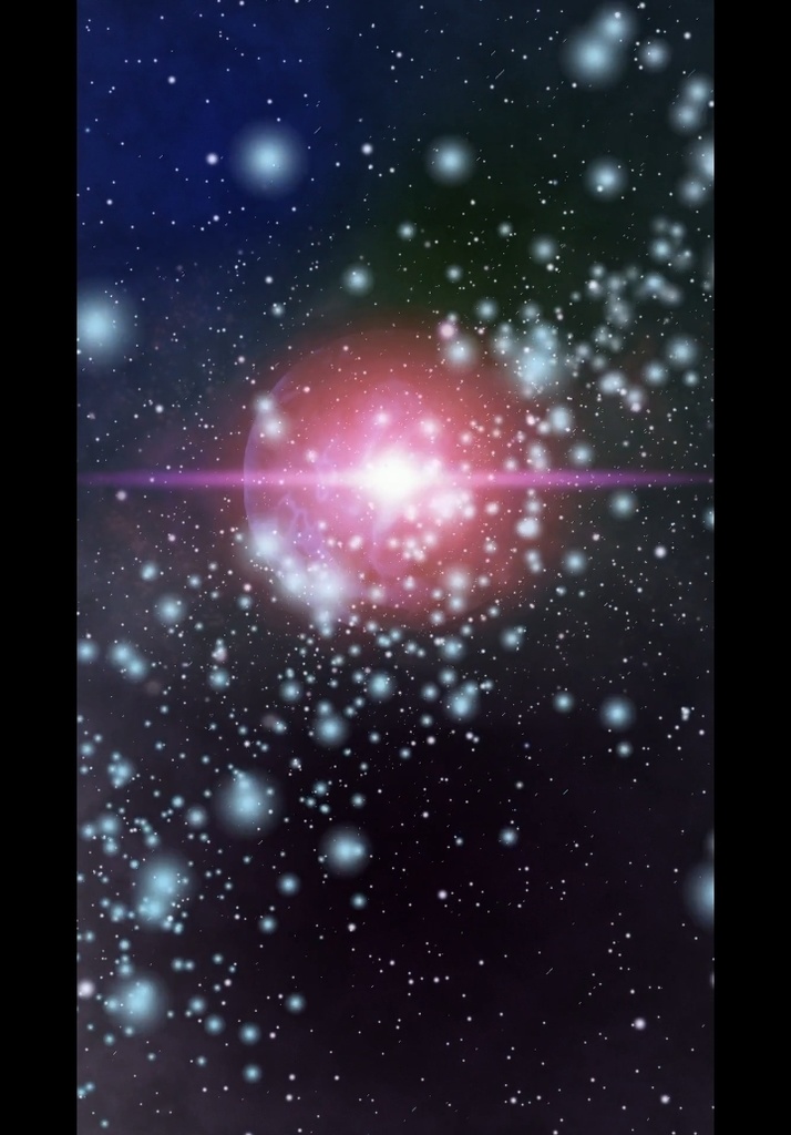 宇宙空間の惑星と流星群の背景