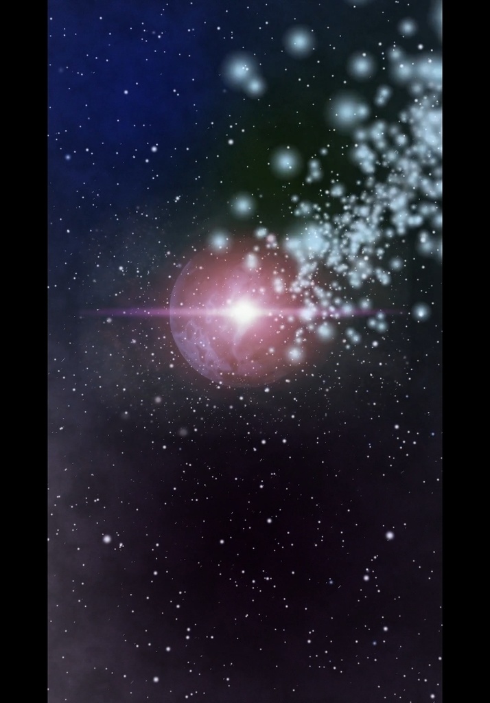 宇宙空間の惑星と流星群の背景