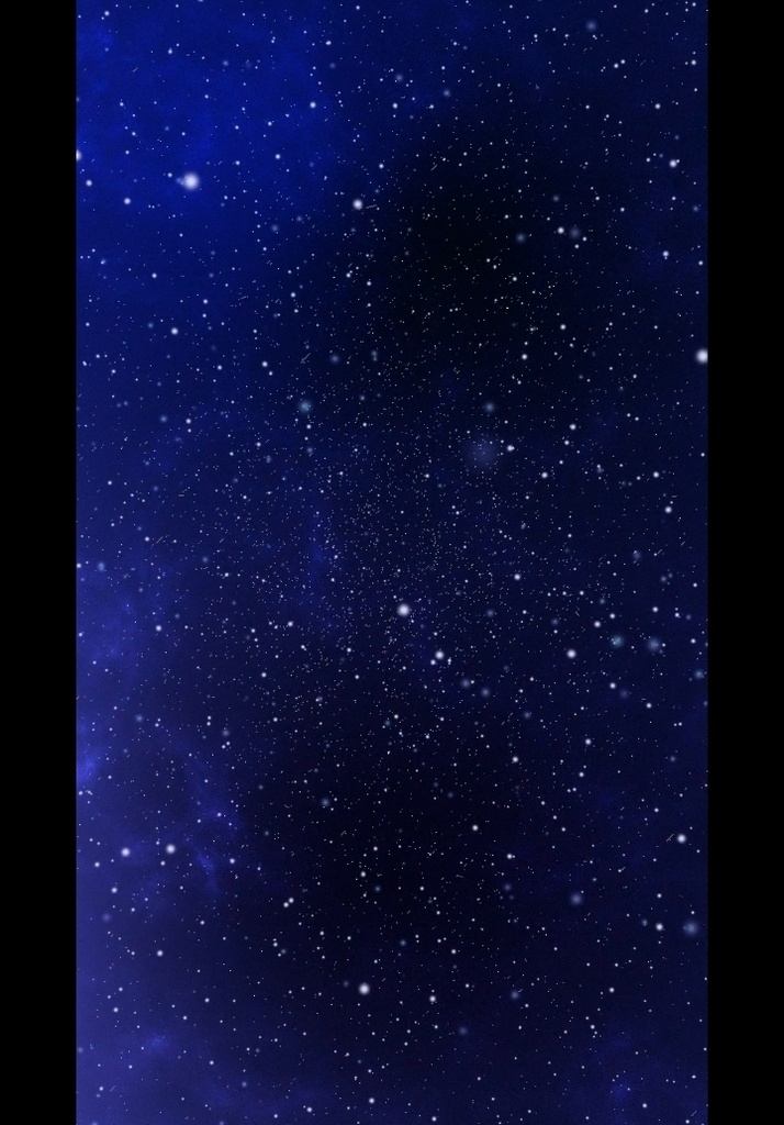 深みのある青の夜空とキラキラ輝く星