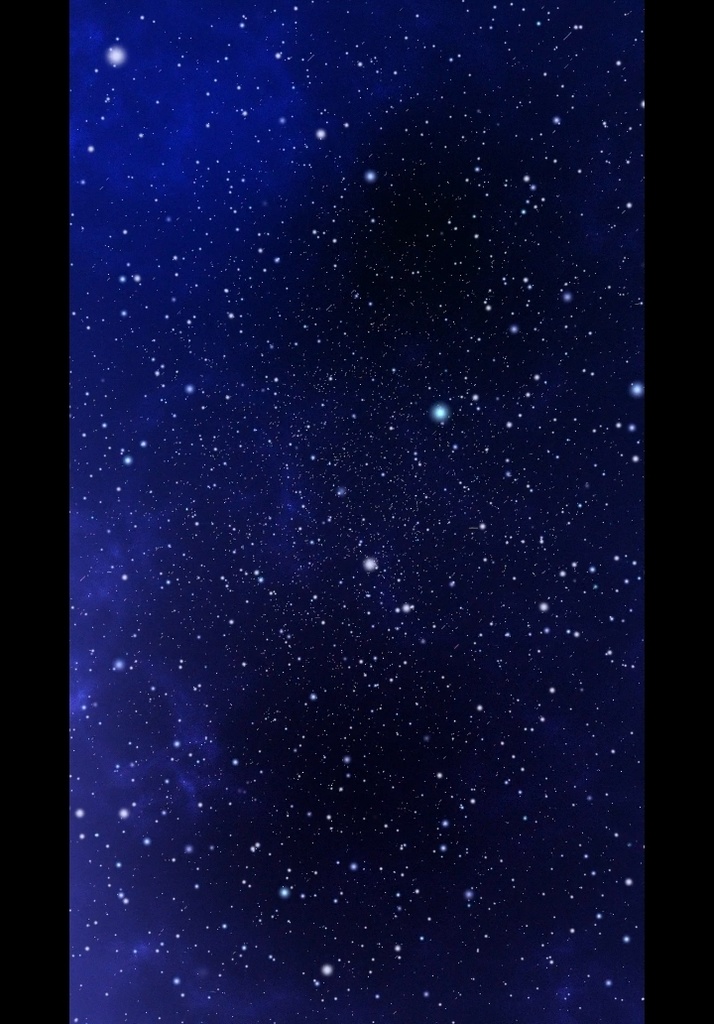 深みのある青の夜空とキラキラ輝く星