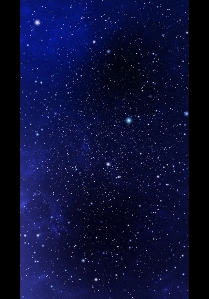 深みのある青の夜空とキラキラ輝く星
