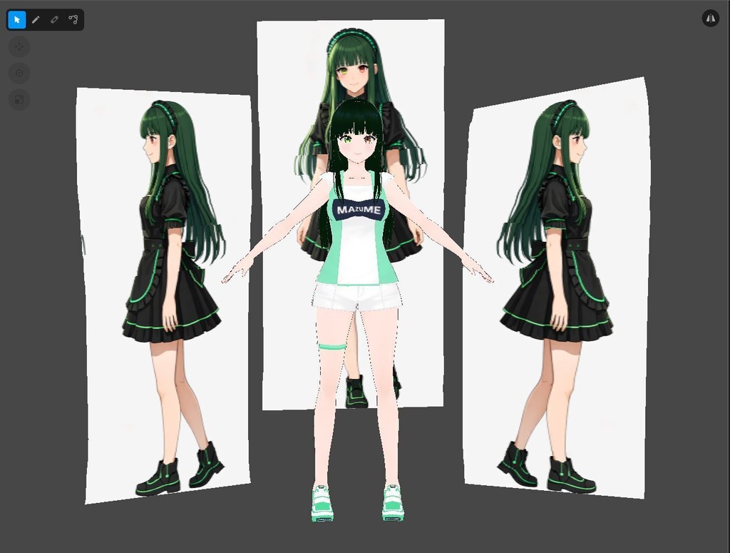 【無料‼️】マウスでも、きれいな直線・曲線が引ける補助ツール【VRoid Studio用】CurveR(CurveRise)V1.0 /【有償版】髪も"テクスチャ"も、きれいな直線・曲線が引ける補助ツール CurveR+(CurveR Plus)v1.2 ※設定を読んだAIが教えてくれるから簡単!