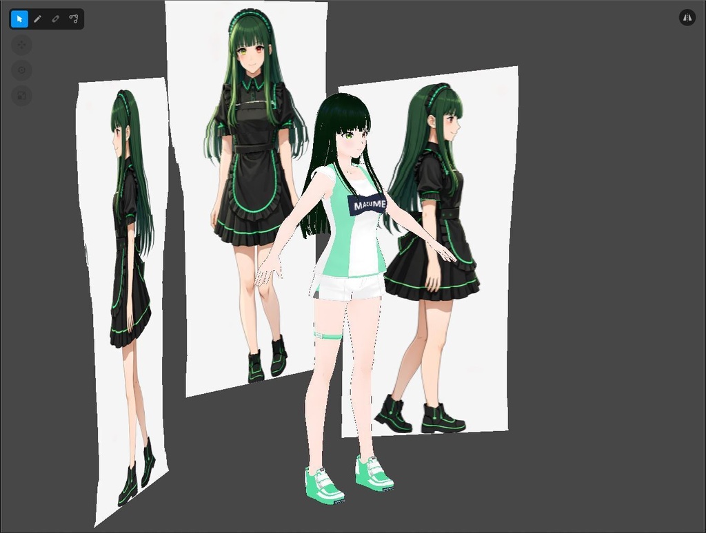【無料‼️】マウスでも、きれいな直線・曲線が引ける補助ツール【VRoid Studio用】CurveR(CurveRise)V1.0 /【有償版】髪も"テクスチャ"も、きれいな直線・曲線が引ける補助ツール CurveR+(CurveR Plus)v1.2 ※設定を読んだAIが教えてくれるから簡単!