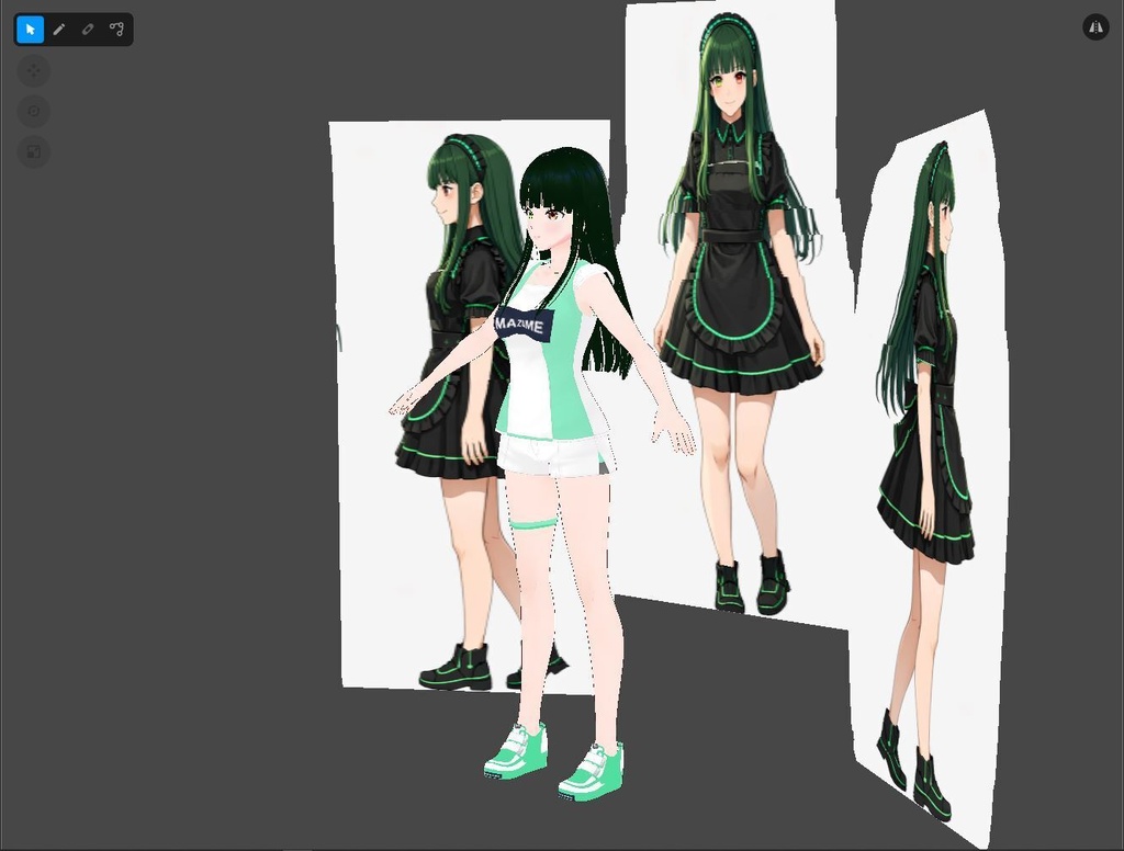 【無料‼️】マウスでも、きれいな直線・曲線が引ける補助ツール【VRoid Studio用】CurveR(CurveRise)V1.0 /【有償版】髪も"テクスチャ"も、きれいな直線・曲線が引ける補助ツール CurveR+(CurveR Plus)v1.2 ※設定を読んだAIが教えてくれるから簡単!
