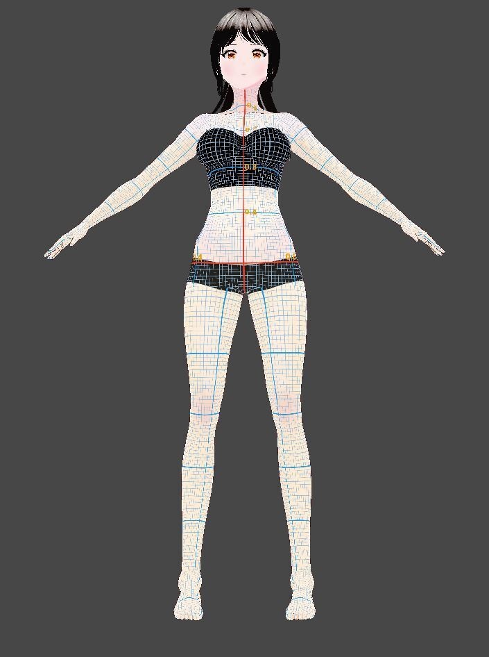 【無料】【VRoid Studio用】UVグリッドガイド(3種精度セット)