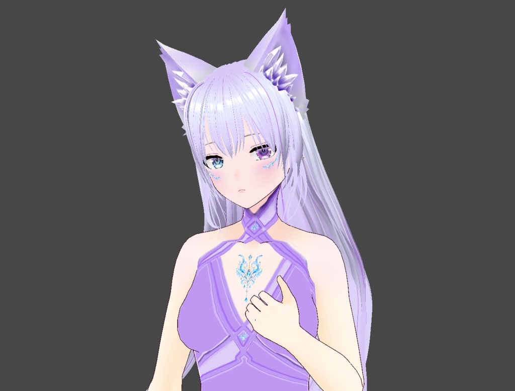 【VRoid】VRoid Decoration Stamp|誕生石と星座 03 アクアマリン / Birthstone & Zodiac - Aquamarine