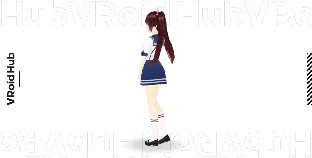 【無料配布】JK黒咲ミナト|SwayRise(揺れ物)調整済みVRMモデル(V1.1)