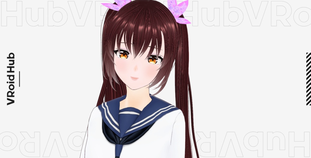 【無料配布】JK黒咲ミナト|SwayRise(揺れ物)調整済みVRMモデル(V1.1)
