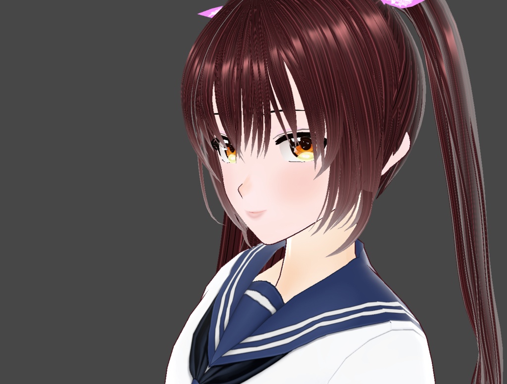【無料配布】JK黒咲ミナト｜SwayRise（揺れ物）調整済みVRMモデル（V1.1）