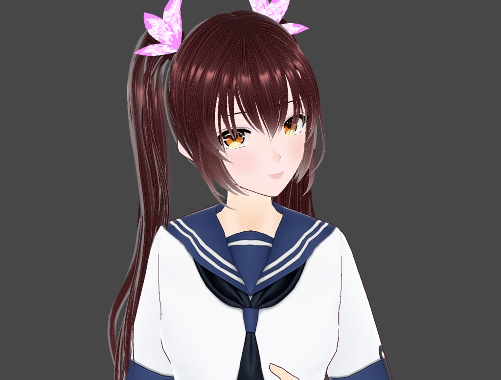 【無料配布】JK黒咲ミナト｜SwayRise（揺れ物）調整済みVRMモデル（V1.1） - projectcorelinjp - 3/3