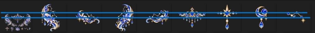 【VRoid】VRoid Decoration Stamp|誕生石と星座 09 サファイア/ Birthstone & Zodiac - sapphire
