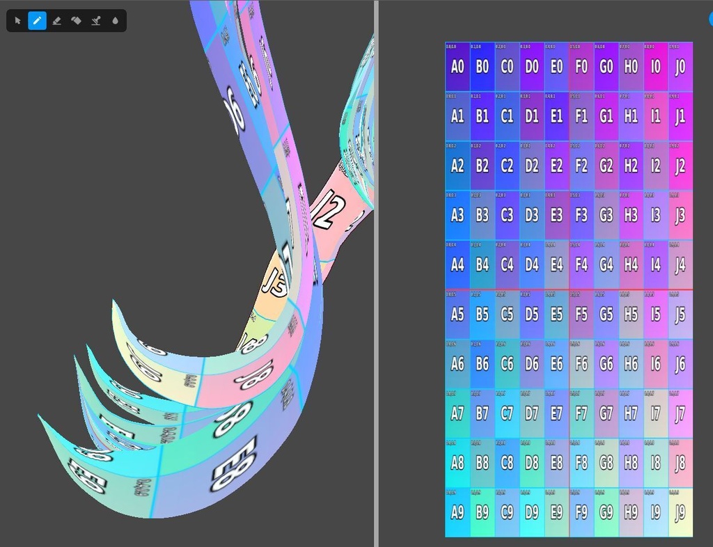 AddressRise Light|VRoid Texture Address Guide/【VRoidテクスチャ】の「どこに描けば、どこに出る?」を見える化する3種ガイド
