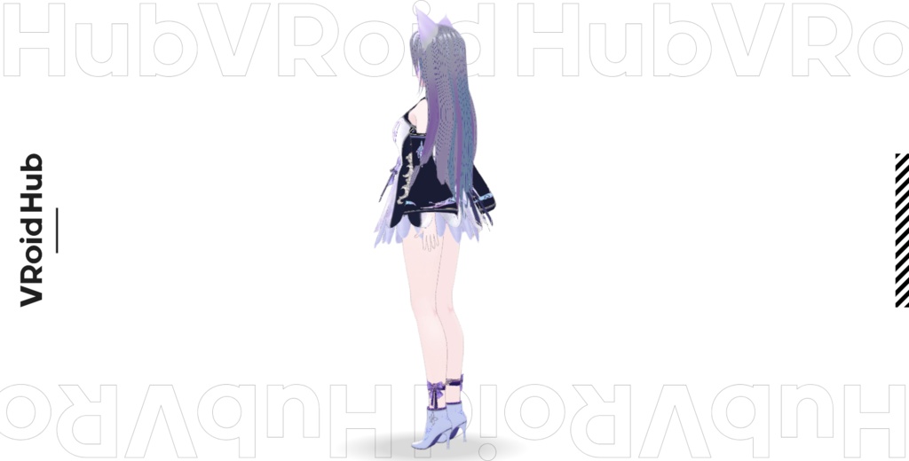 【VRM】天城ルナ|月狐霊装・朧月 【揺れ物調整済みVRM/VRoid編集版】