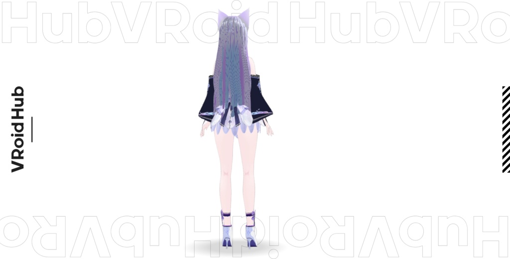 【VRM】天城ルナ|月狐霊装・朧月 【揺れ物調整済みVRM/VRoid編集版】
